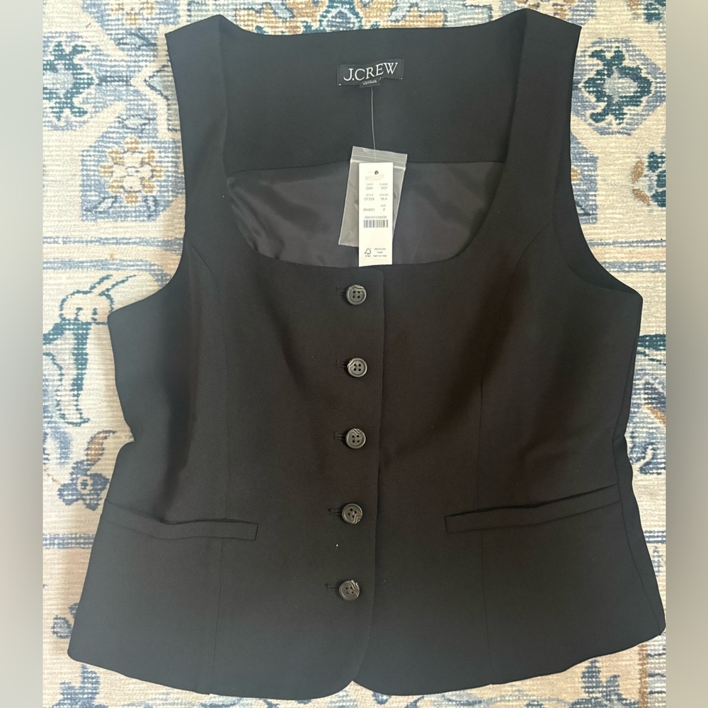 J. Crew BNWT Black Vest